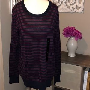 NWT! Banana Republic navy and maroon sweater